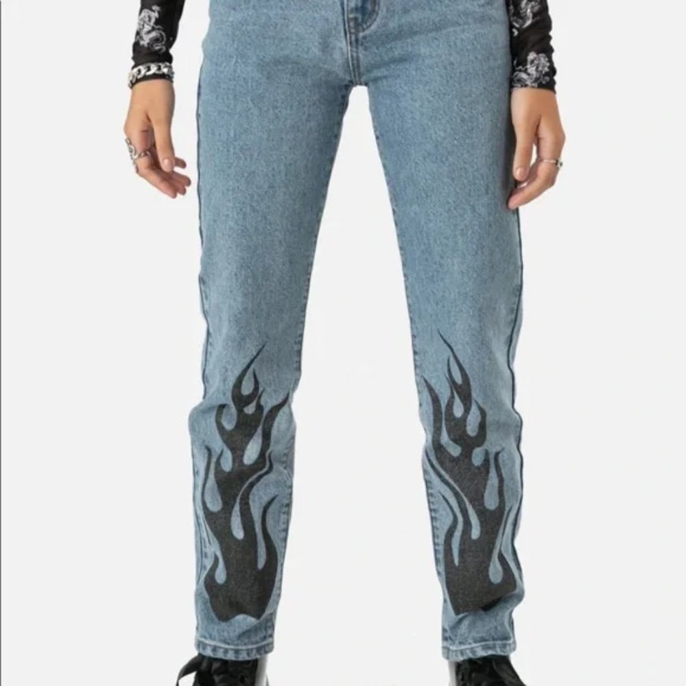 Adika NWT Black Flame Jeans